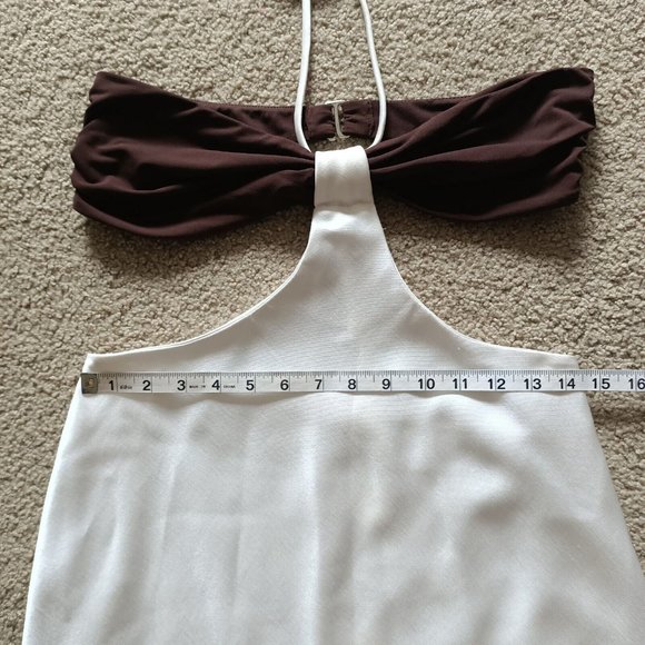 Bec & Bridge Nadia Cut Out Midi Dress - Size 12 Chocolate Ivory - Picture 7 of 12